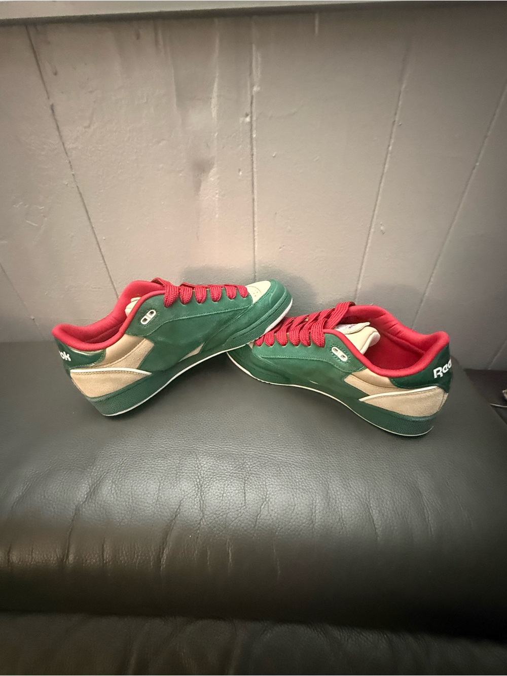 Reebok Classic Low Sneakers - Green, Red, Cream - Picture 5 of 7